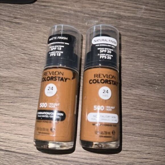 REVLON Colorstay Matte/Natural Combination/Oily Skin Makeup 500 WALNUT 1 oz. - Picture 1 of 2